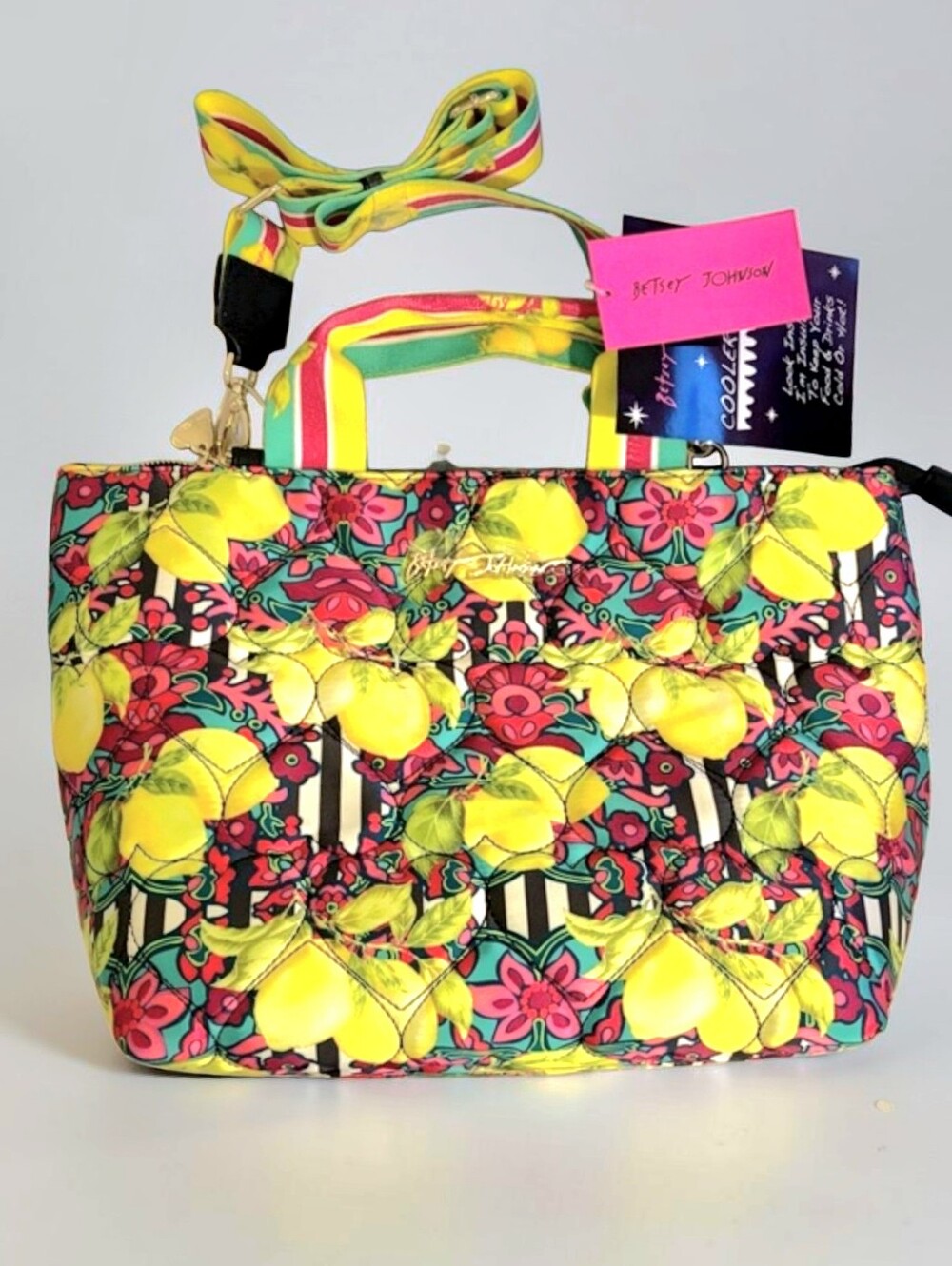 Betsey Johnson "Fresh N Fruity" Large Insulated Cooler Tote/Shoulder Bag